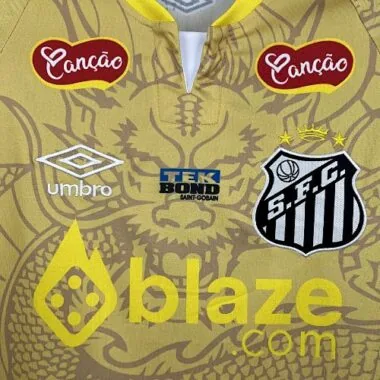 25-26 Santos Yellow Dragon Pattern Kit Special Edition Soccer