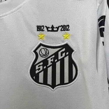 11-12 Santos Home Long Sleeves Kit Retro Soccer