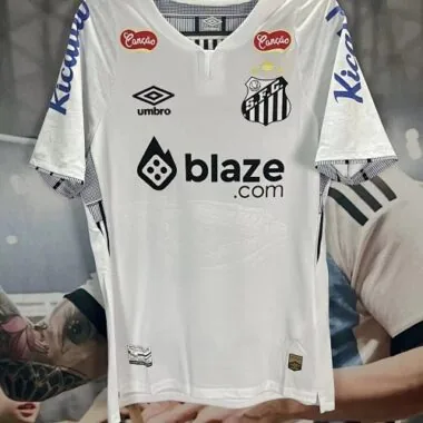 24-25 All sponsor Santos Home Kit Player Version Soccer AAAAJersey Yupoo