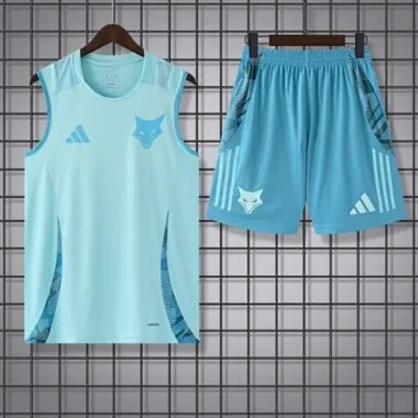 25-26 Cruzeiro Blue Training Kits Football Vest Suits