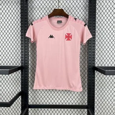 25-26 Vasco Da Gama Pink Women T-Shirt Football Apparels Soccer