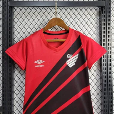 Camisa feminina do Athlético Paranaense para jogos em casa, 24-25, de futebol