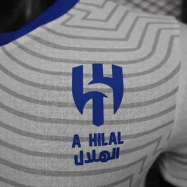 Maglia da trasferta dell'Al-Hilal Saudi, versione giocatore, 24-25, abbigliamento sportivo