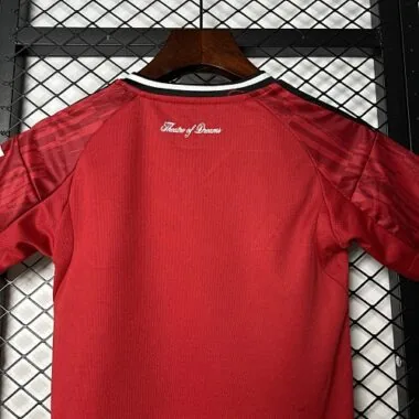 25-26 Manchester United Home Kids Kit Soccer T-Shirt