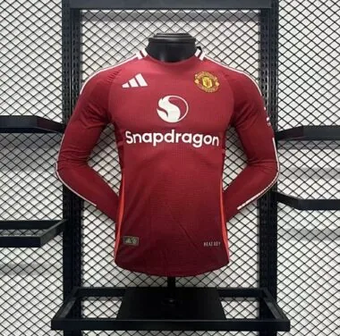 24-25 Manchester United Home Long Sleeve Kit Player Version Shirt