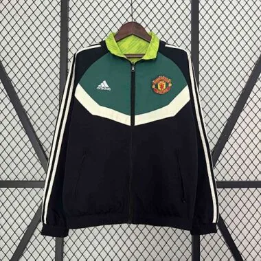 2024 Manchester United Trench Coat Reversible Windbreaker Double-Sides Jacket