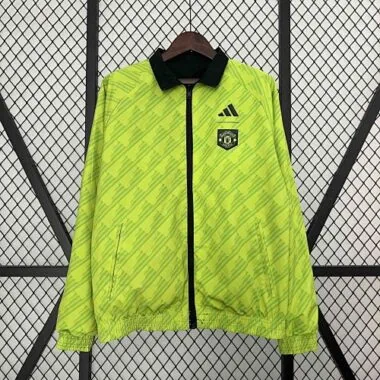 2024 Manchester United Trench Coat Reversible Windbreaker Double-Sides Jacket