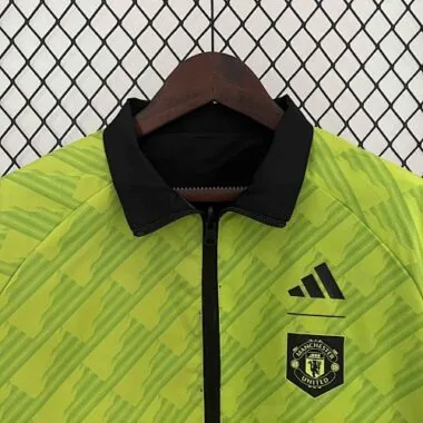 2024 Manchester United Trench Coat Reversible Windbreaker Double-Sides Jacket