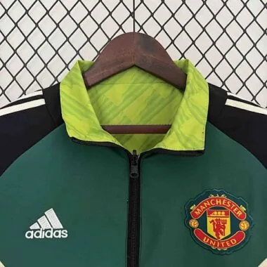 2024 Manchester United Trench Coat Reversible Windbreaker Double-Sides Jacket