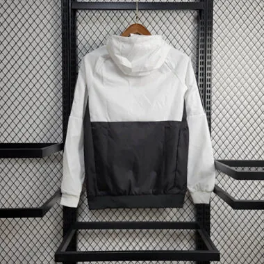 2024 Manchester United White and Black Windbreaker Jacket Football