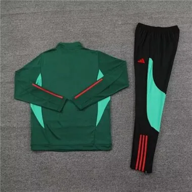 23-24 Manchester United Long Sleeve Tracksuit Green Training Suits Jersey