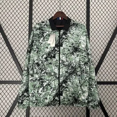 24-25 Manchester United Green and Black Reversible Windbreaker Double-Sides Jacket