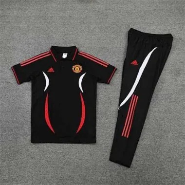 Manchester United Polo black and white-red