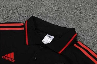Manchester United Polo black and white-red