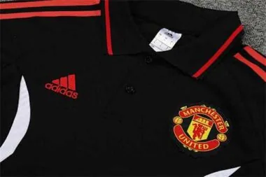 Manchester United Polo black and white-red
