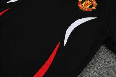 Manchester United Polo black and white-red