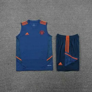 22-23 Manchester United vest training suit kit navy blue