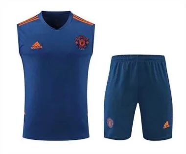 22-23 Manchester United vest training suit kit navy blue