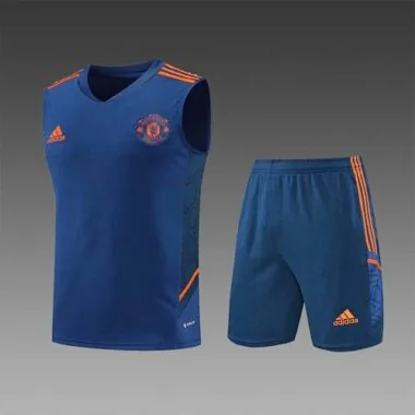 22-23 Manchester United vest training suit kit navy blue