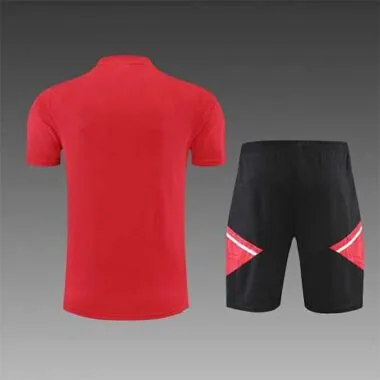 22-23 Manchester United Training Suit Short Sleeve Kit Red
