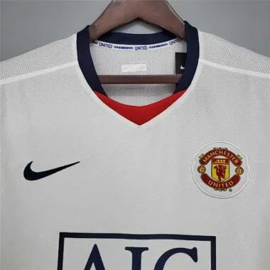 08-09 Manchester United, divisa da trasferta bianca, edizione "League Edition"