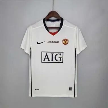08-09 Manchester United away white Champions League