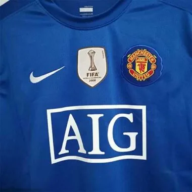 08-09 Manchester United blue away long sleeve