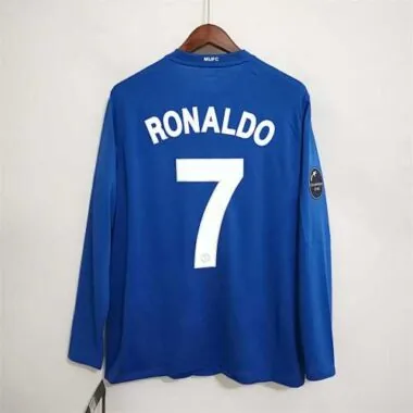 08-09 Manchester United blue away long sleeve