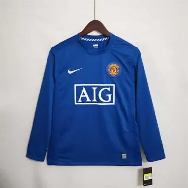08-09 Manchester United blue away long sleeve