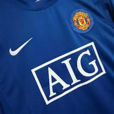 08-09 Manchester United blue away long sleeve