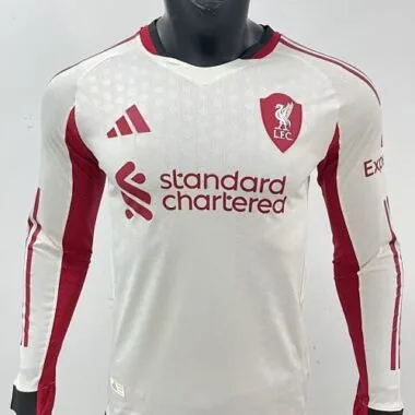 25-26 Liverpool Away Long Sleeves Kit Player Version Football T-Shirt Joy