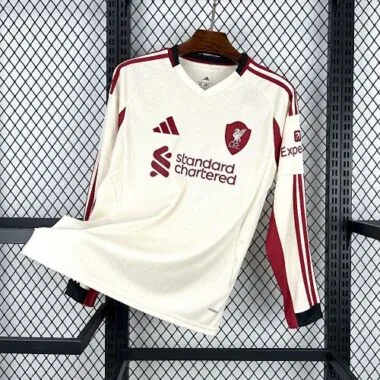 25-26 Liverpool Away Long Sleeves Kit Football T-Shirt Joy