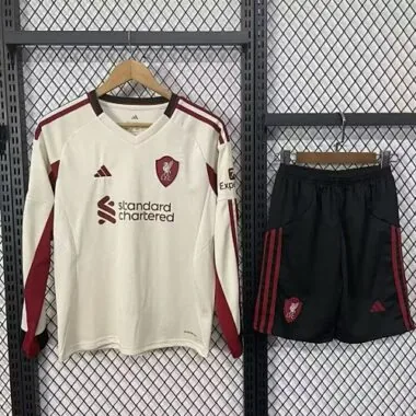 25-26 Liverpool Away Long Sleeves Kit Soccer T-Shirt