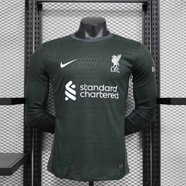 24-25 Liverpool Away Long Sleeve Kit Player Version Shirt Football