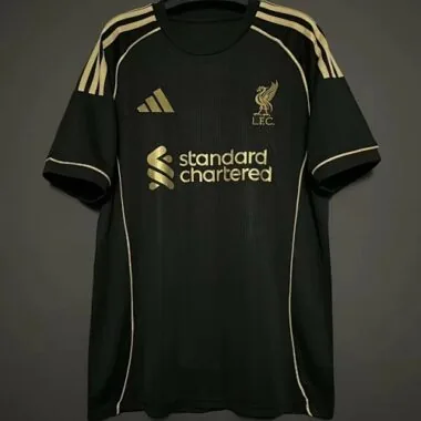 25-26 Liverpool Away Black Kit Soccer
