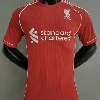 25-26 Liverpool Home Red Kit Player Version Soccer