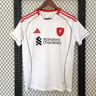 25-26 Liverpool Third White Black Kit Soccer