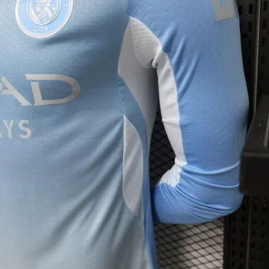 26-27 Manchester City Home Long Sleeves Kit Player Version Soccer T-Shirt