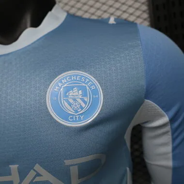 26-27 Manchester City Home Long Sleeves Kit Player Version Soccer T-Shirt