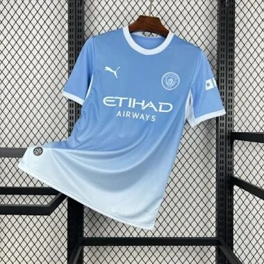 26-27 Manchester City Home Blue Kit Soccer T-Shirt