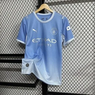 26-27 Manchester City Home Blue Kit Soccer T-Shirt