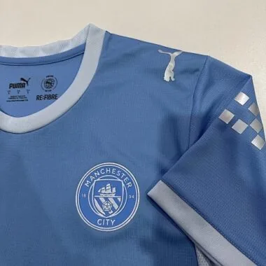 26-27 Manchester City Home Blue Kit Soccer T-Shirt