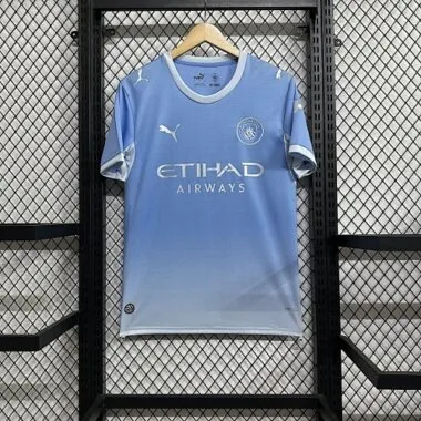 26-27 Manchester City Home Blue Kit Soccer T-Shirt