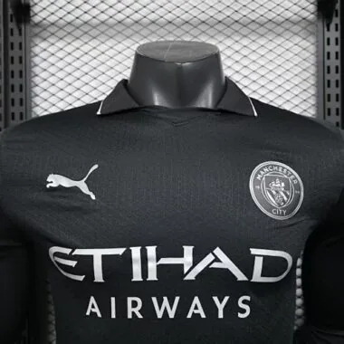 25–26 Manchester City Auswärtstrikot, langärmelig, Spieler-Version, Fußball-T-Shirt