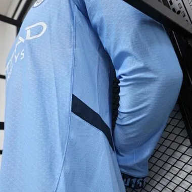 24-25 Manchester City Home Long Sleeve Kit Player Version Shirt Soccer