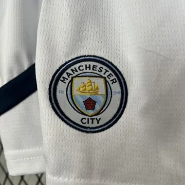 Equipamentos infantis do Manchester City para jogos em casa, 24-25 – Roupa para jovens