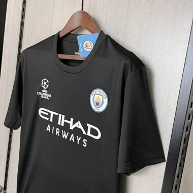 23-24 Manchester City Champion League Black Shirt Football