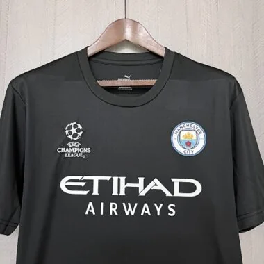 23-24 Manchester City Champion League Black Shirt Football