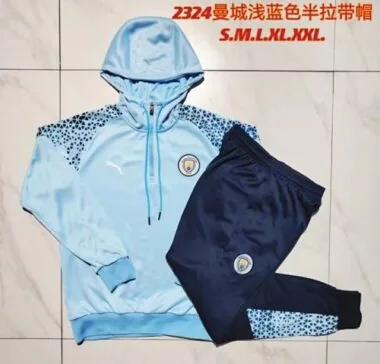 23-24 Manchester City Hoodie Long Sleeve Training Suit (2)