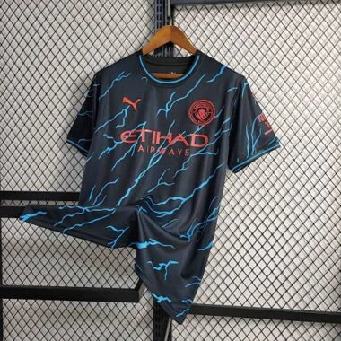 23–24 Manchester City Auswärtstrikots der dritten Serie, Größe S–4XL